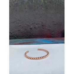 LAJA-1008 Zarif ve Modern El Yapımı Burgu Bakır - Bilezik