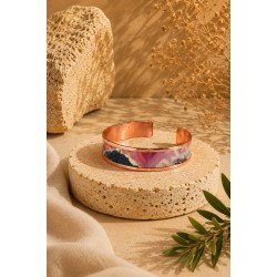 LAJA 2534 QUARTZ MIST – Bulut Geçişli Bakır Bileklik | Quartz Mist Copper Cuff Bracelet