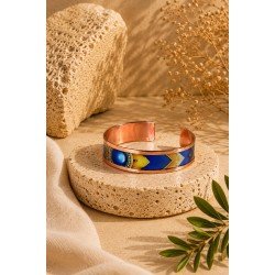 LAJA 2533 ICON DISC – Madalyon Odaklı Bakır Bileklik | Copper Cuff Bracelet